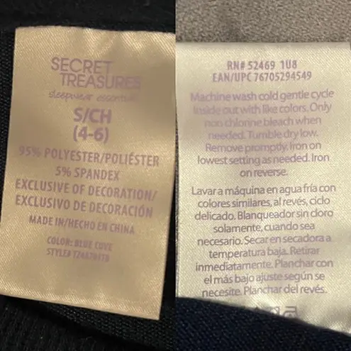 secret treasures Baby It’s Cold Outside Soft Long Sleeve Top Navy Blue S