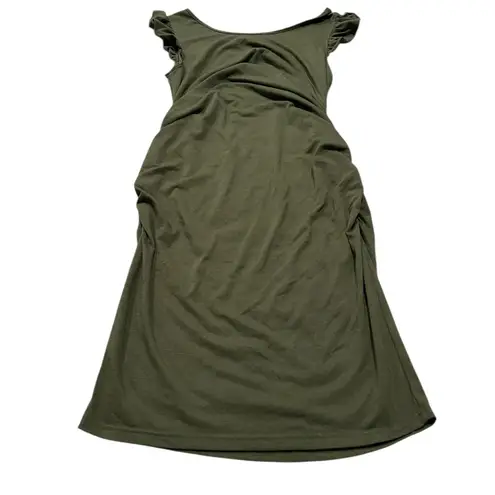 3/$15 BHOME Olive green ruched maternity dress Size undefined