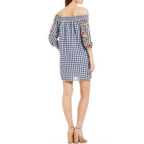 Skies Are Blue ✨Smocked Off the Shoulder Floral Embroider Dress✨