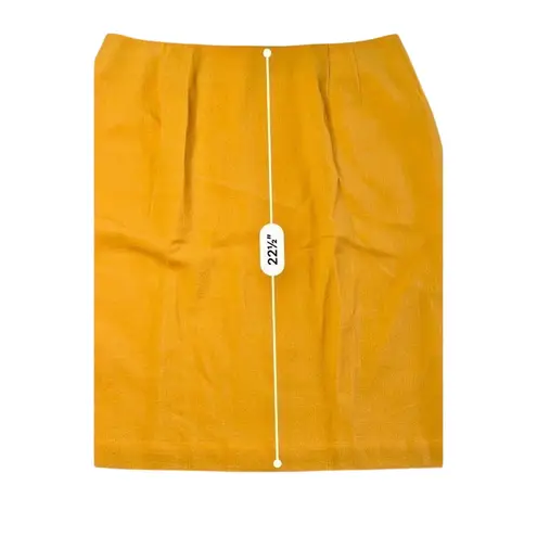 Linda Allard Ellen Tracy Lined Crepe Wool Straight Pencil Skirt 16 NWT MSRP $155 Orange