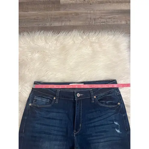 KanCan stretch mid rise skinny jeans minor distressing 11/29 Blue