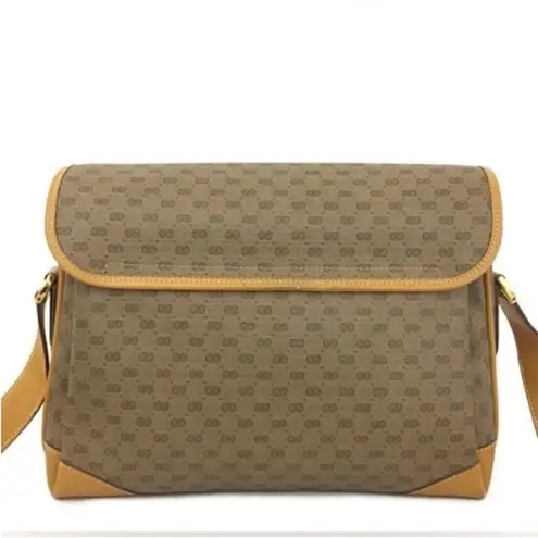 Gucci Vintage  Micro GG Monogram Canvas Shoulder Bag