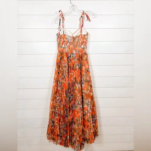 Hutch NEW Brianna Orange Tropical Floral Maxi Dress, Small, MSRP $398