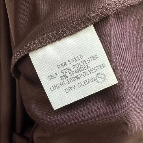 David Meister Geometric Red Orange Sheath Dress