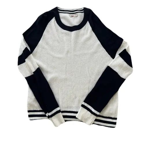 Faherty Navy and White Crew Neck Sweater Casual Activewear Size Large Beach - Image 1