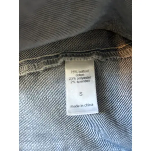 Maurice's ‎ Denim Vest Frayed Hem Sleeveless Jean Jacket Medium Wash S