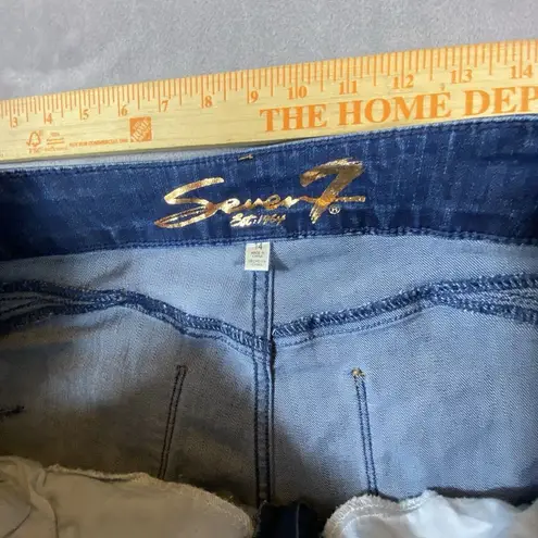 Seven 7 Jeans 14 Legging Booty Shaper Dark Wash Denim Blue 5 Pocket Ankle Length