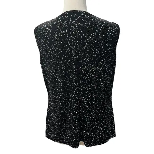Ronni Nicole by Orida Black Silver Glitter Shimmering Lined Sleeveless Top Sz M