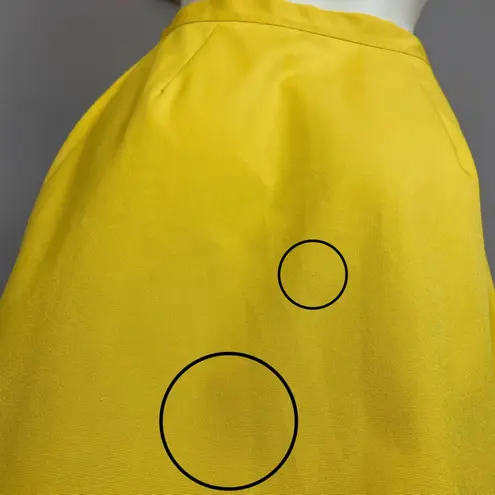 Vintage Skirt Mod Yellow Square Snaps A