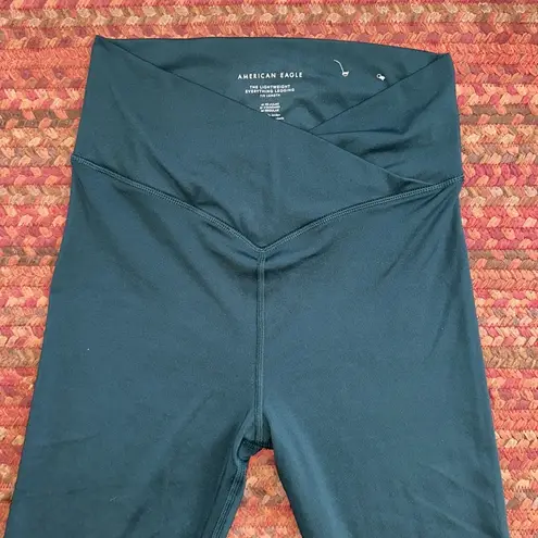 American Eagle TEAL WRAP FRONT LIGHTWEIGHT EVERYTHING LEGGING