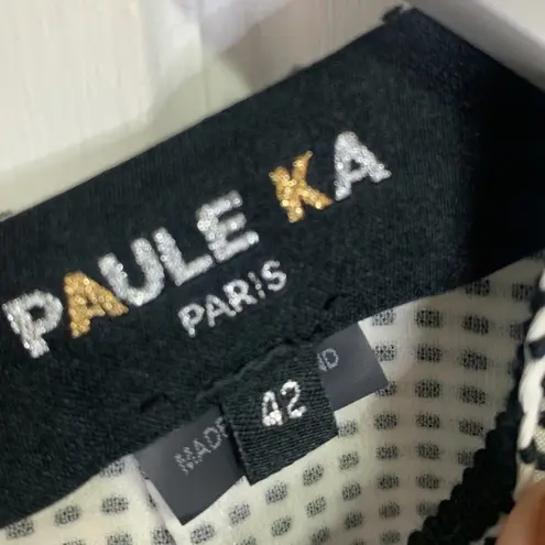 Paule Ka Paris Modern Black White Geometric Sleeveless Shift Dress W