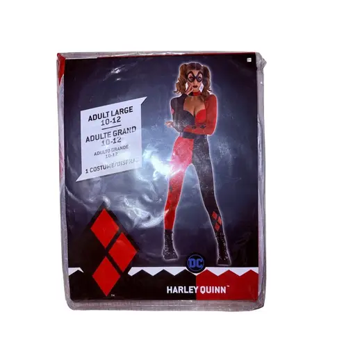 Adult Harley Quinn Costume women’s large new Red