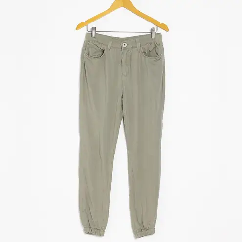 Rich & Skinny Meadow Joggers Size Medium Sage Green Stretch Waist