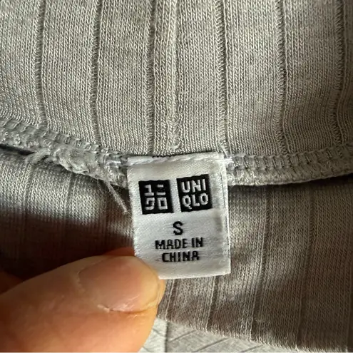 Alexander Wang x Uniqlo Heattech Ribbed Mockneck Bodysuit, Grey, Size S - Image 3