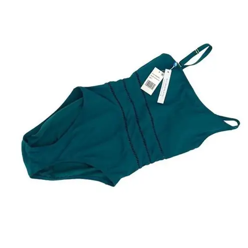 Bleu Rod Beattie Bleu by Rod Beattie Womens Ring Me Up One Shoulder Swimsuit Teal Size 4 NWT