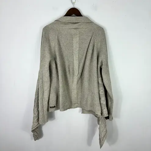 Matilda Jane Matilda Jane Cardigan XL Boho Cottagecore Open Knit Waterfall Drape Neutral