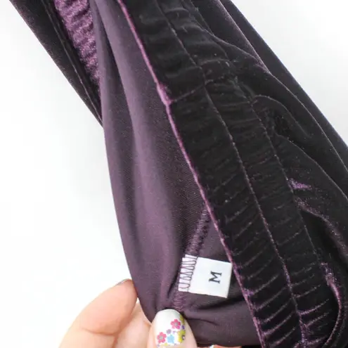 RICCI Purple Vintage 1990's Velvet Sweater 3 Piece Skirt Suit Set Size M