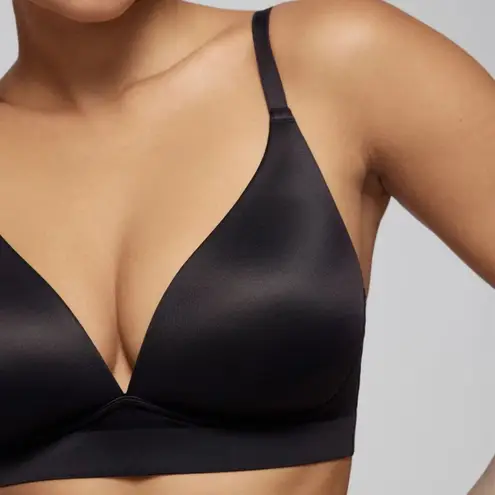 Soma Enbliss luxe plunge Women's Black Cross-Back Bralette Size LARGE