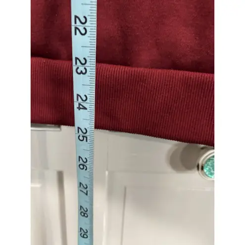 BEBE Sport Hoodie Sweatshirt Size XL Long Sleeve Logo Graphic Pocket Burgundy Red