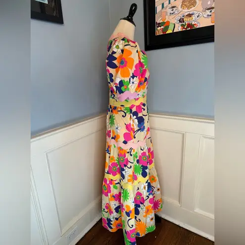 CeliaB Dixie Floral Midi Dress Sz L Pink Size L