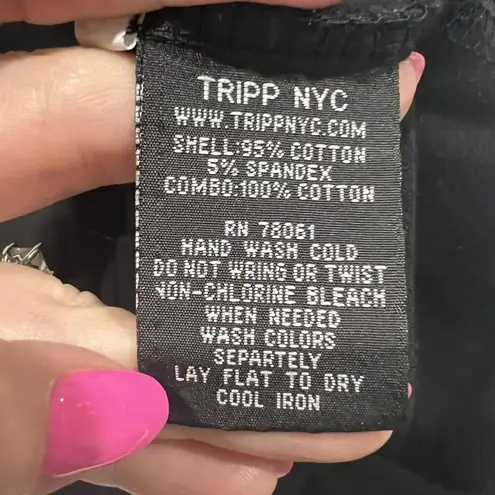 Tripp NYC  Sz S Dress Daang Goodman Black Grommet Harness Dress Goth Emo Stretch thumbnail 6