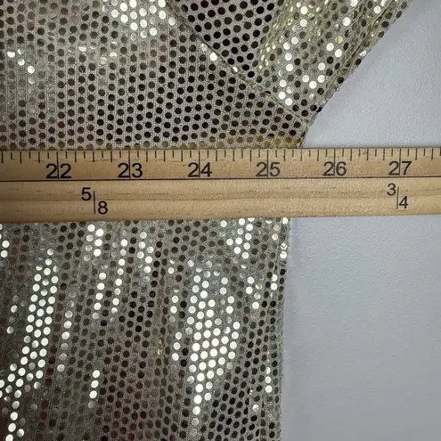 Serra Sequin Bomber Jacket Gold 90s Glam Aldi Tik Tok Viral Ladies Sz L Y2K NWT