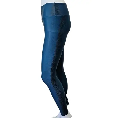 Onzie Fiji Teal & Black Reptile Full Length Leggings Size XS