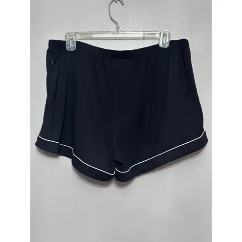 Nordstrom  Lounge Shorts Women's L Black Stretch Casual Pull On New