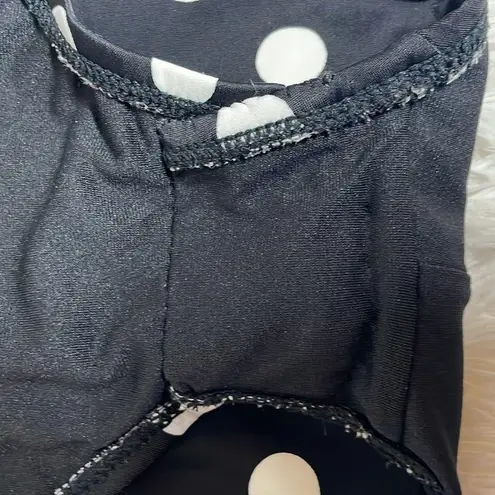 Catalina One Piece Swimsuit Black with White Polka Dots