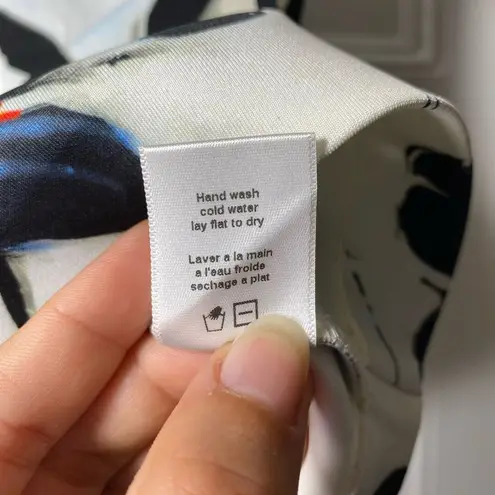 Clover Canyon | Floral Striped Sleeveless Neoprene Crop Top