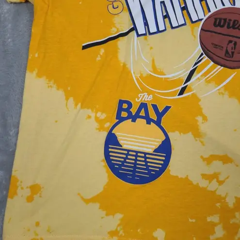 Nba Golden State Warriors Womens Size X-Large Yellow Tie-Dye Basketball Shirt