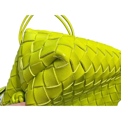 Bottega Veneta NWT Mini Loop Intrecciato Camera Bag in Acid Kiwi