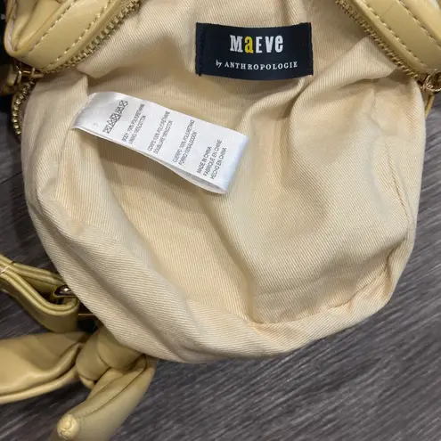 Maeve by Anthropologie Butter Yellow Geometric Boxy Crossbody Bag Faux Leather