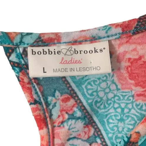 Brooks Pre Owned Women’s Bobbie  Ladies Floral Blouse Sz Lg Festive Fashion