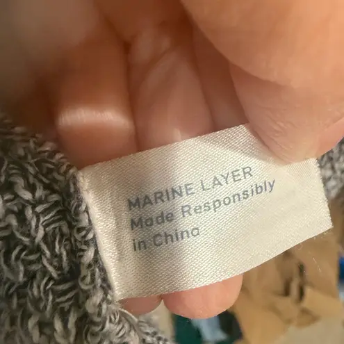 Marine layer Catalina Cardigan Sweater in Anthracite Marl Open Front Medium