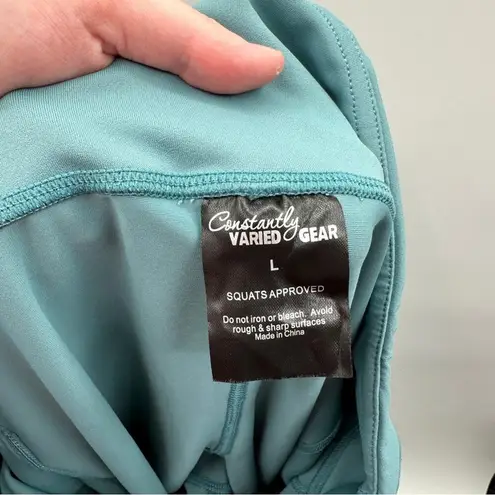 Constantly Varied Gear CVG Teal Blue High Rise Capri Crossfit Leggings Size L Size L