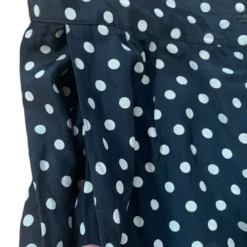 Vintage 80s Shorts Black & White Polka Dot High Rise Pleated Baggy Mom Medium