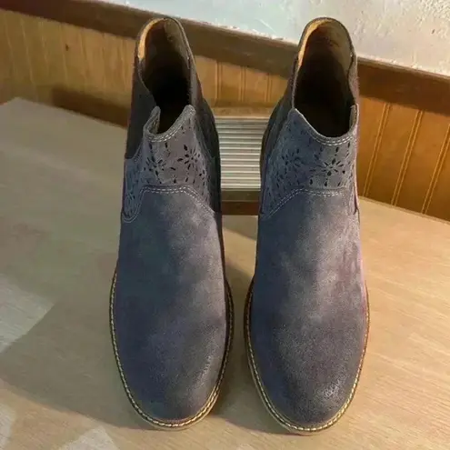 Comfortiva Align Raya Suede Washed Indigo Booties Blue Size 11