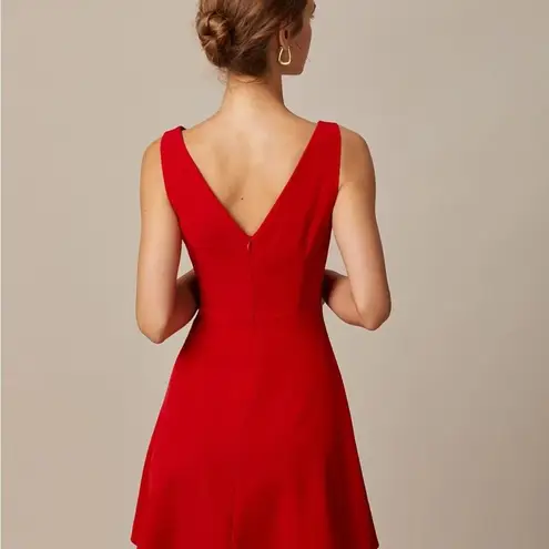 RIHOAS The Red Boat Neck High Waisted Mini Dress M Size M