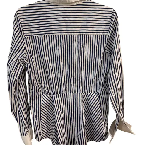 Katherine barclay white and blue striped shirt Size M