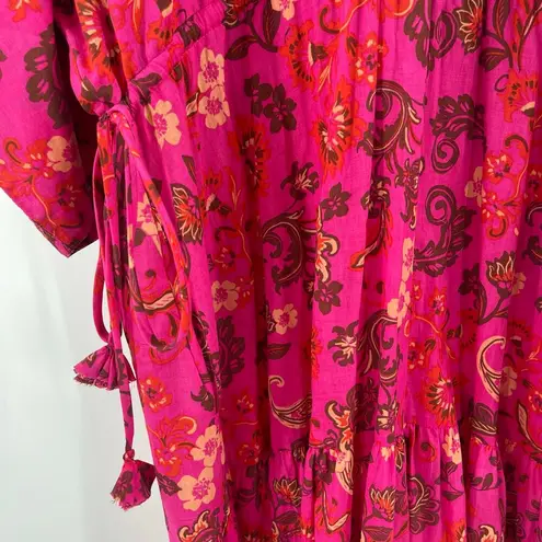 MISA Los Angeles Ysabel Dress Extra Small 100% Cotton Maxi Tiered Ruffle Floral