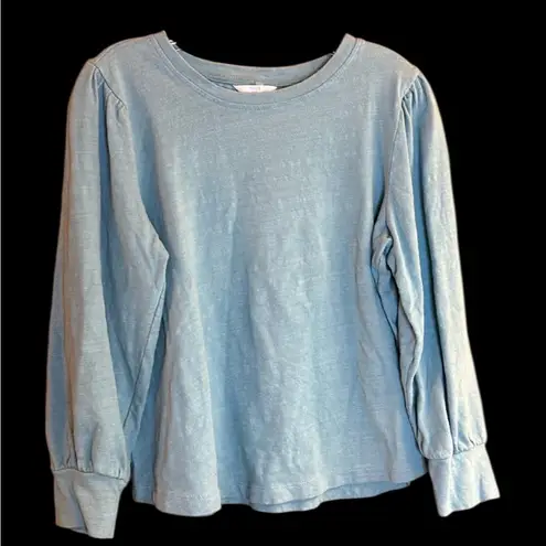 Time & Tru Teal Blue Long Sleeve Pullover Tee Shirt Size M