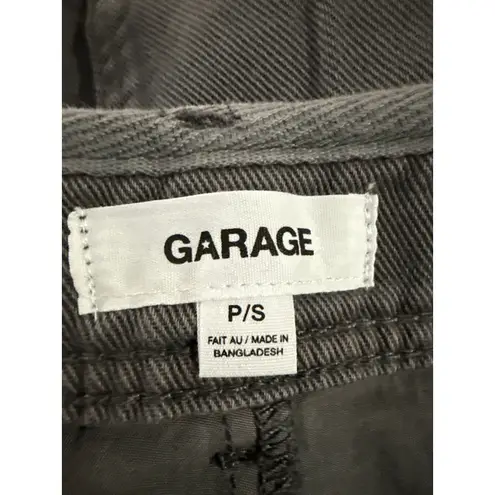 NEW Garage Women's Gray Mid Waist Utility Cargo Denim Jean Skirt Skort Size S