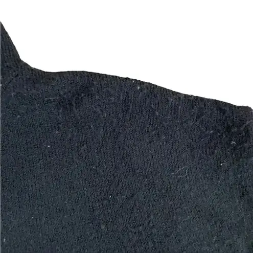 StitchDrop Fuzzy Black Grey Cozy Oversized Hooded Sweater Dress Sleeves Sz XL Black