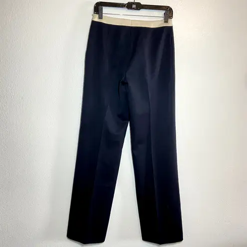Vintage Escada Trouser 100% Wool Pants Pleated Straight Zip Black 34 S 28x34