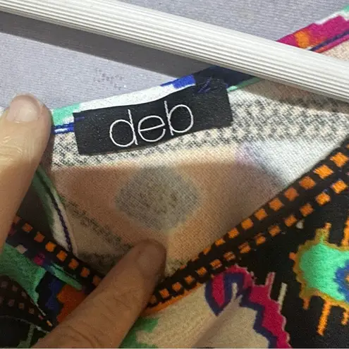 Y2K Peplum Going Out Geometric Patterned Cut Out Back Top Medium DEB Orange