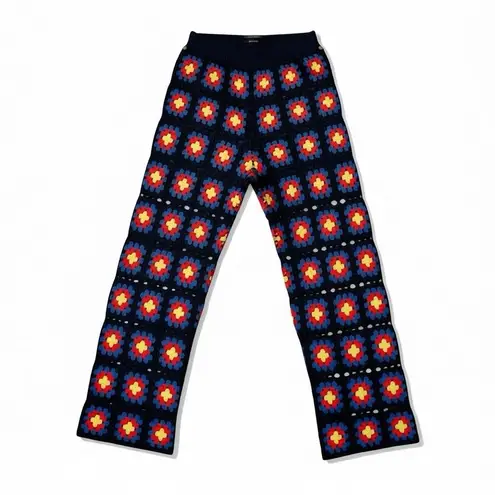 Scotch & Soda Wide Leg Granny SquareCrochet Pants Size Small