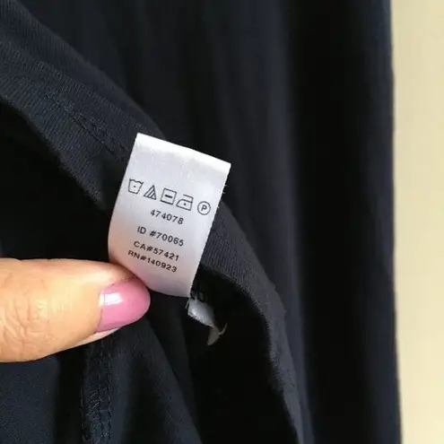 Loft  ANN TAYLOR‎ SHORT SLEEVE TIE BACK SHIFT DRESS NAVY