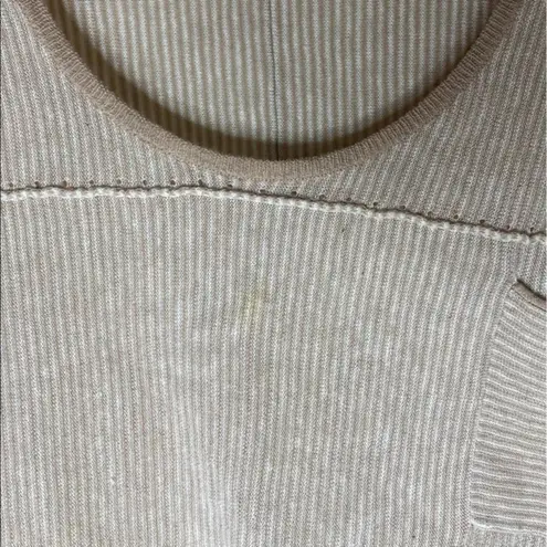 Brochu Walker tan & white striped shirt