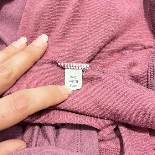 Avia Hooded Long Sleeve Activewear Top Size Medium Mauve Pink